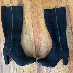 Anne Klein Sport Black Swede Boots